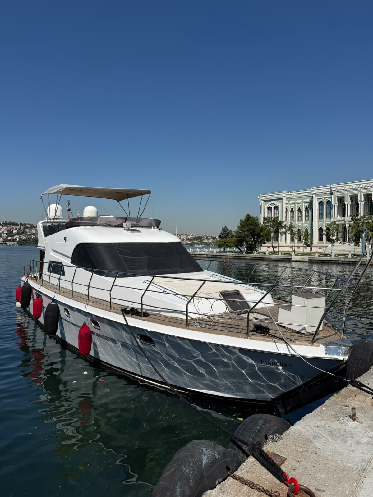 Private yacht on the Bosphorus in Istanbul